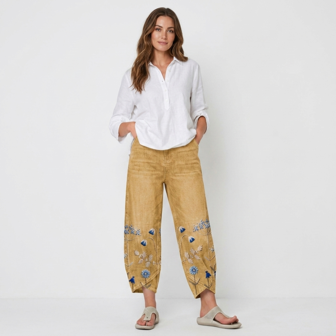 Vaska - Izvezeni casual pantalone