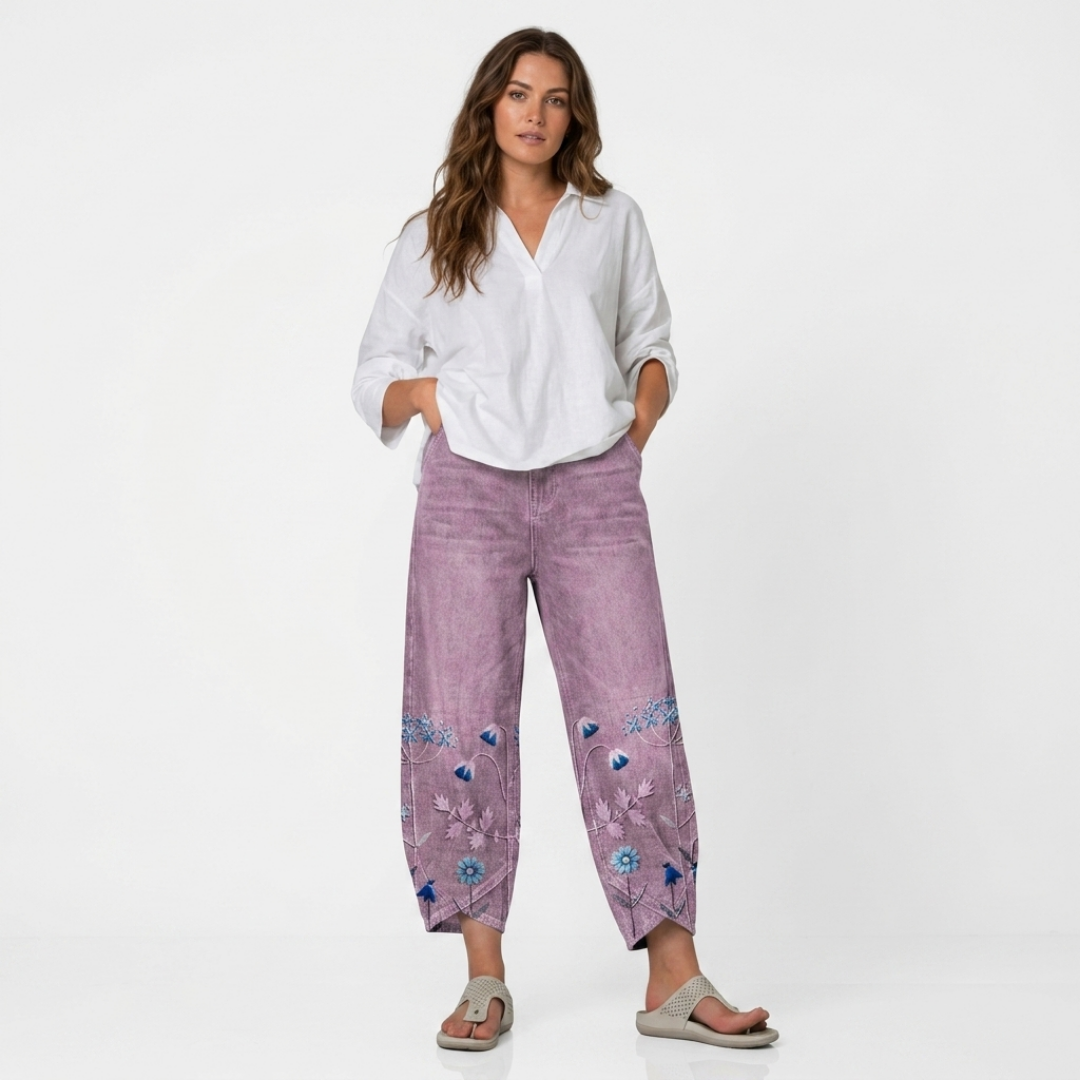 Vaska - Izvezeni casual pantalone