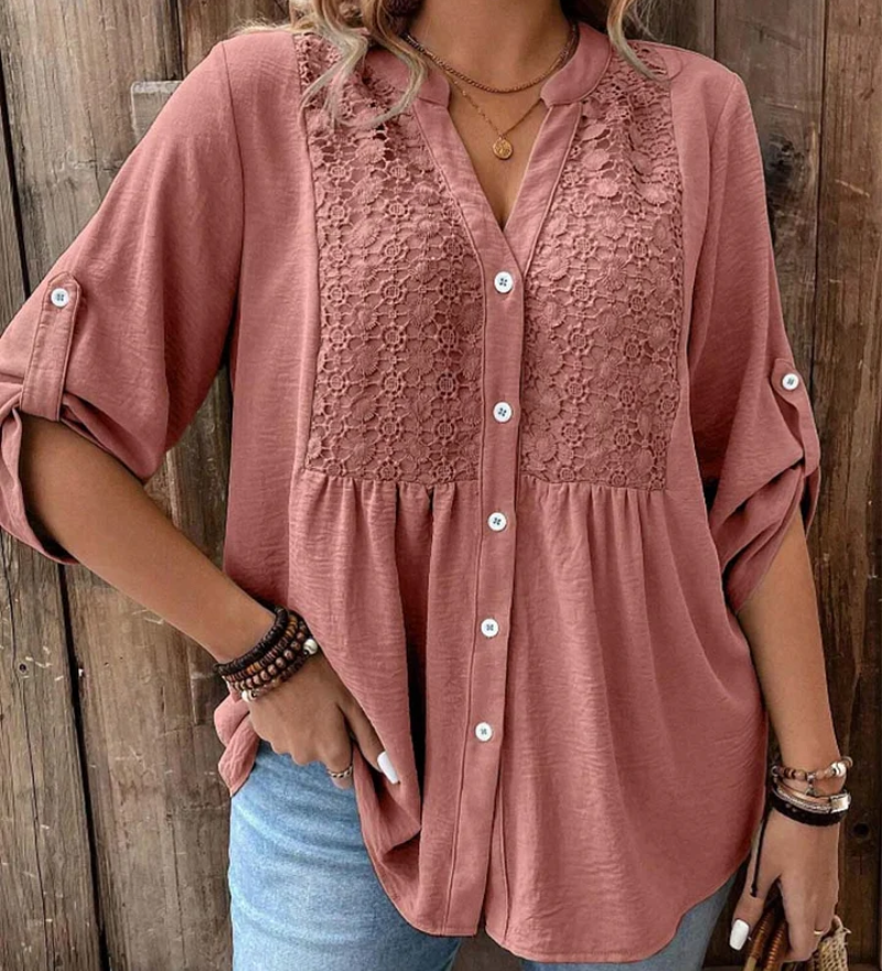 Ana – Bluza s V izrezom i gumbima