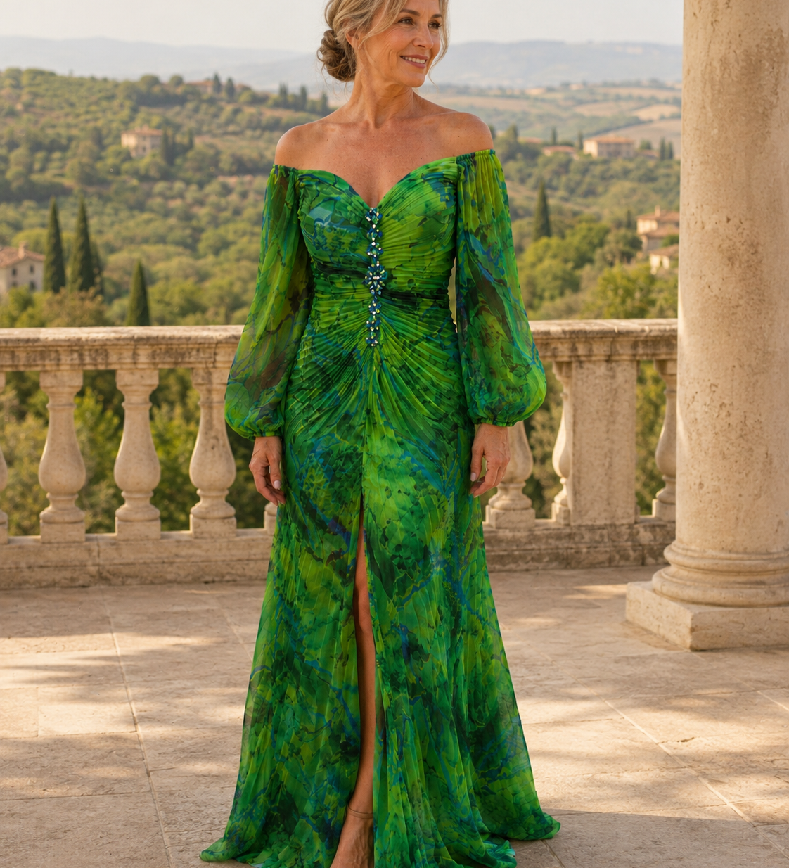 Suzana – duboki izrez maxi haljina