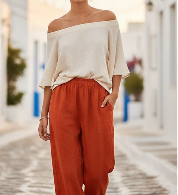 Đurđa - Lagane pantalone od lanenog pamuka