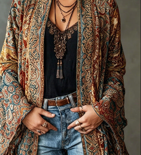 Lucija – vezeni kimono kardigan