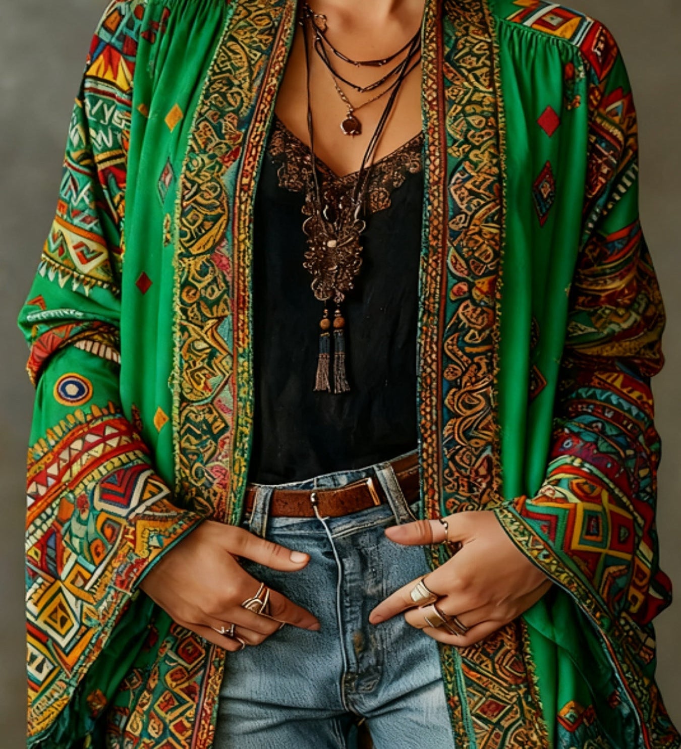 Lucija – vezeni kimono kardigan