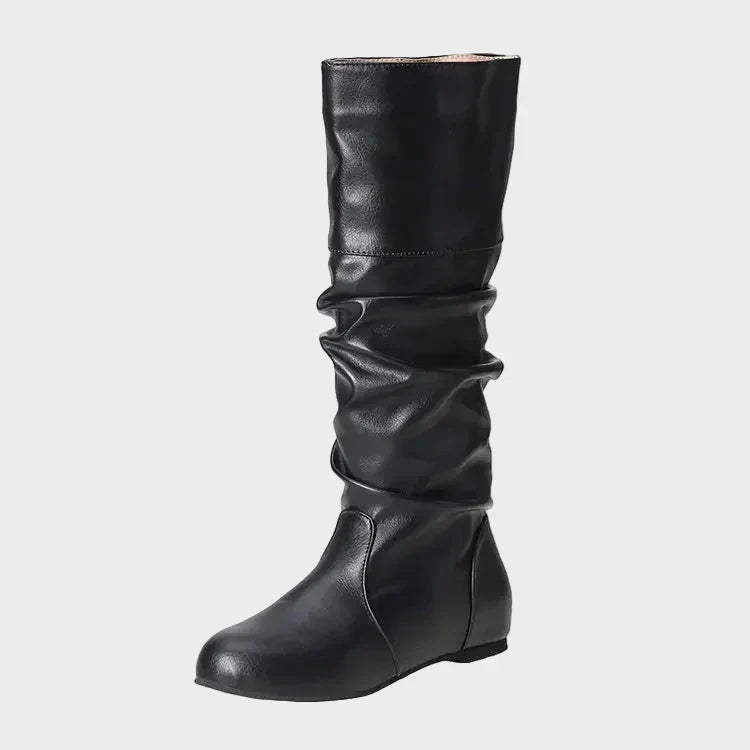 Zorica - Casual čizme s niskom petom i nabranim detaljima