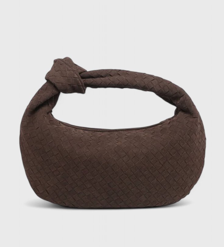 Ljubičasta Srednja Torba Woven s Detaljima Čvora