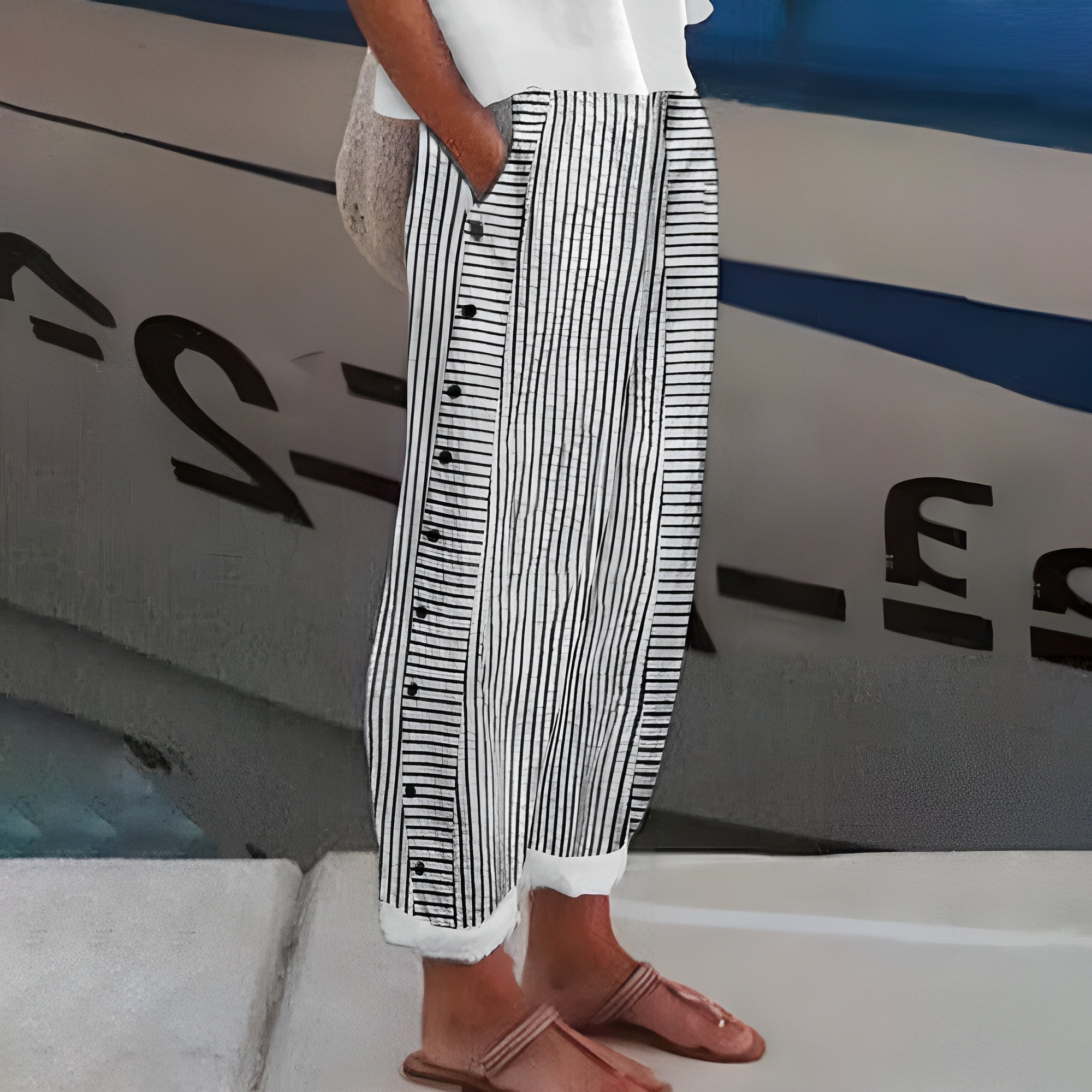 Perla – Pružaste letnje pantalone