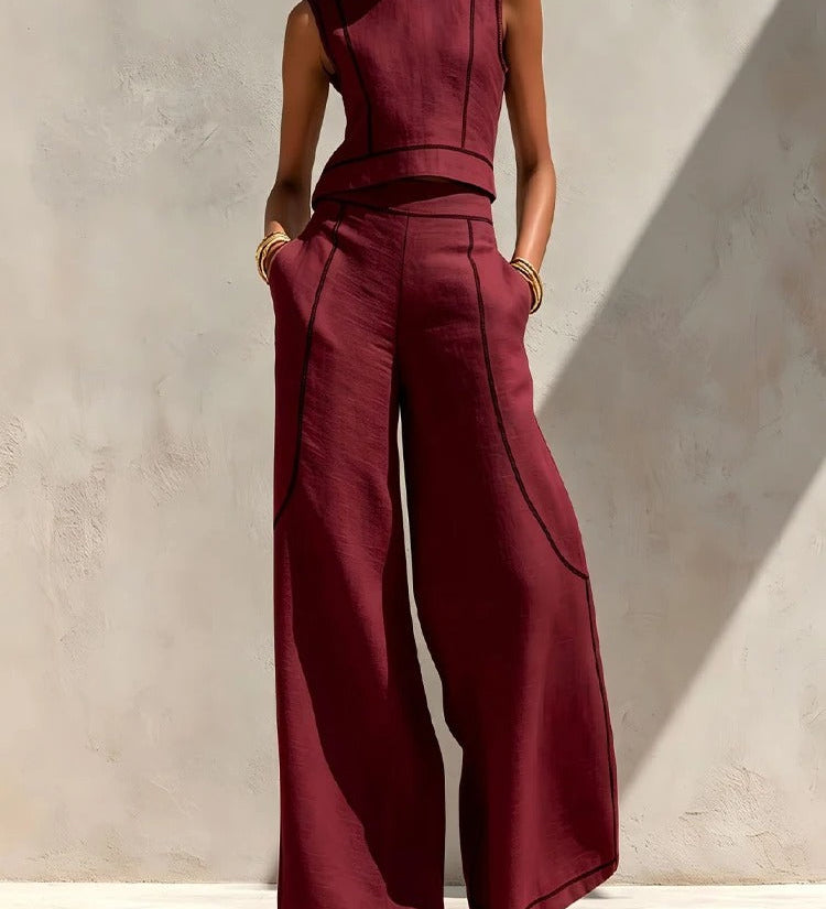 Anastasija – Sada s palazzo pantalonama i kontrastnim detaljima