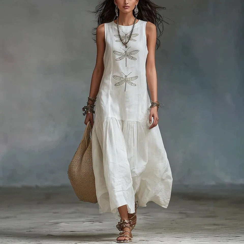 Milesa – Midi boho haljina s egzotičnim motivom