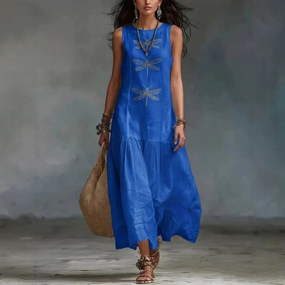 Milesa – Midi boho haljina s egzotičnim motivom