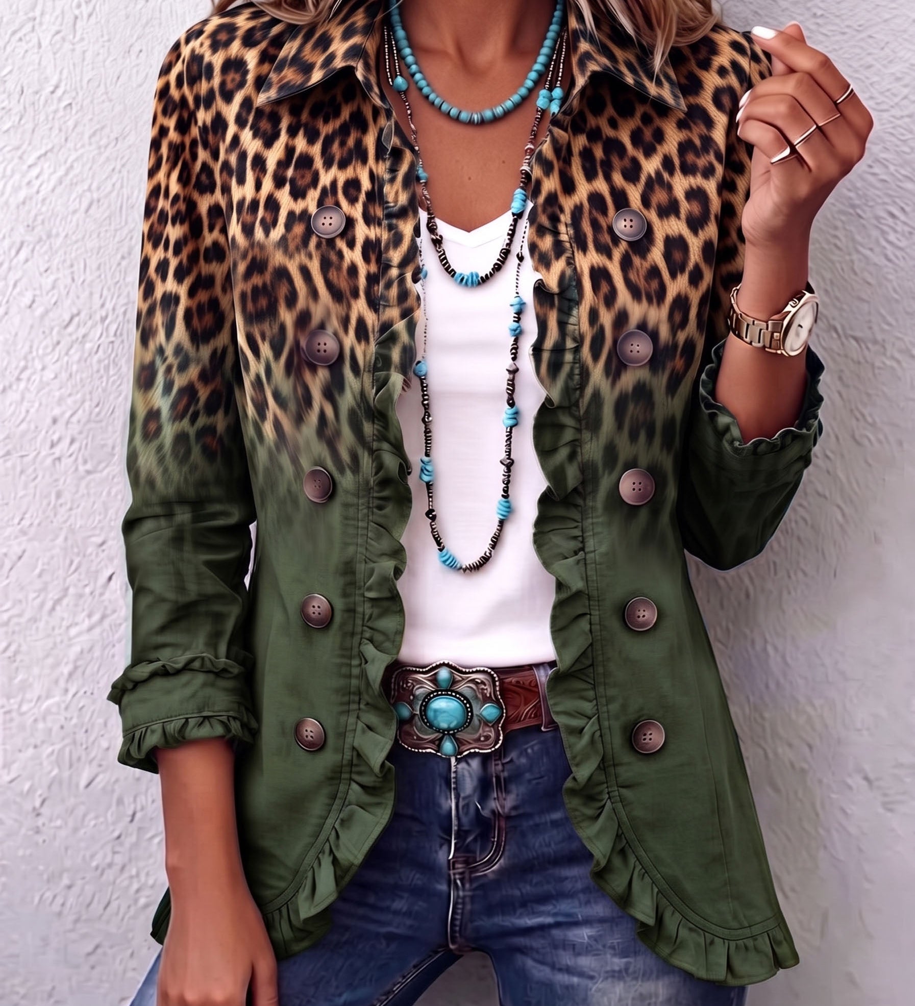 Fialenka – Blazer sa volanima