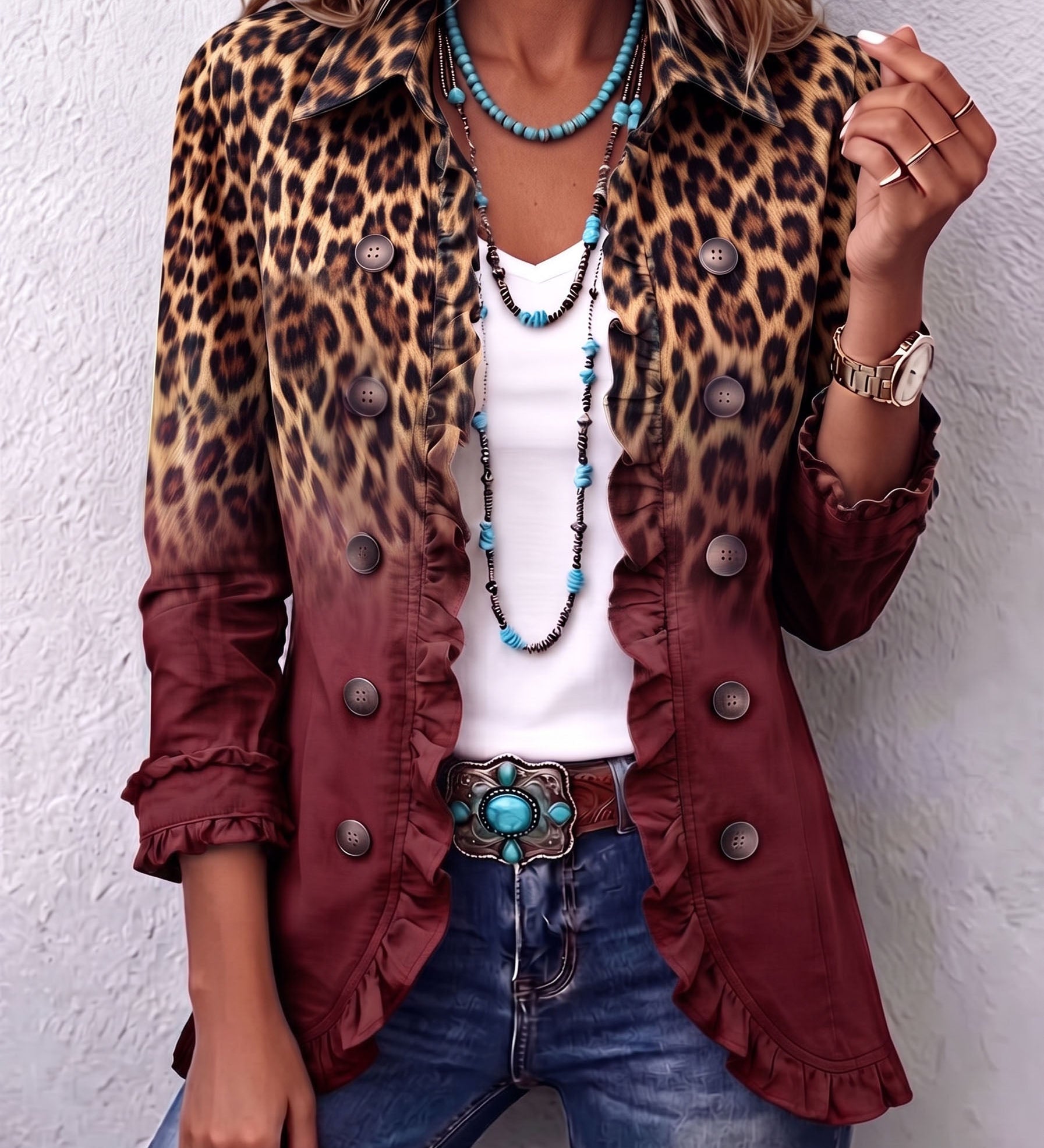 Fialenka – Blazer sa volanima
