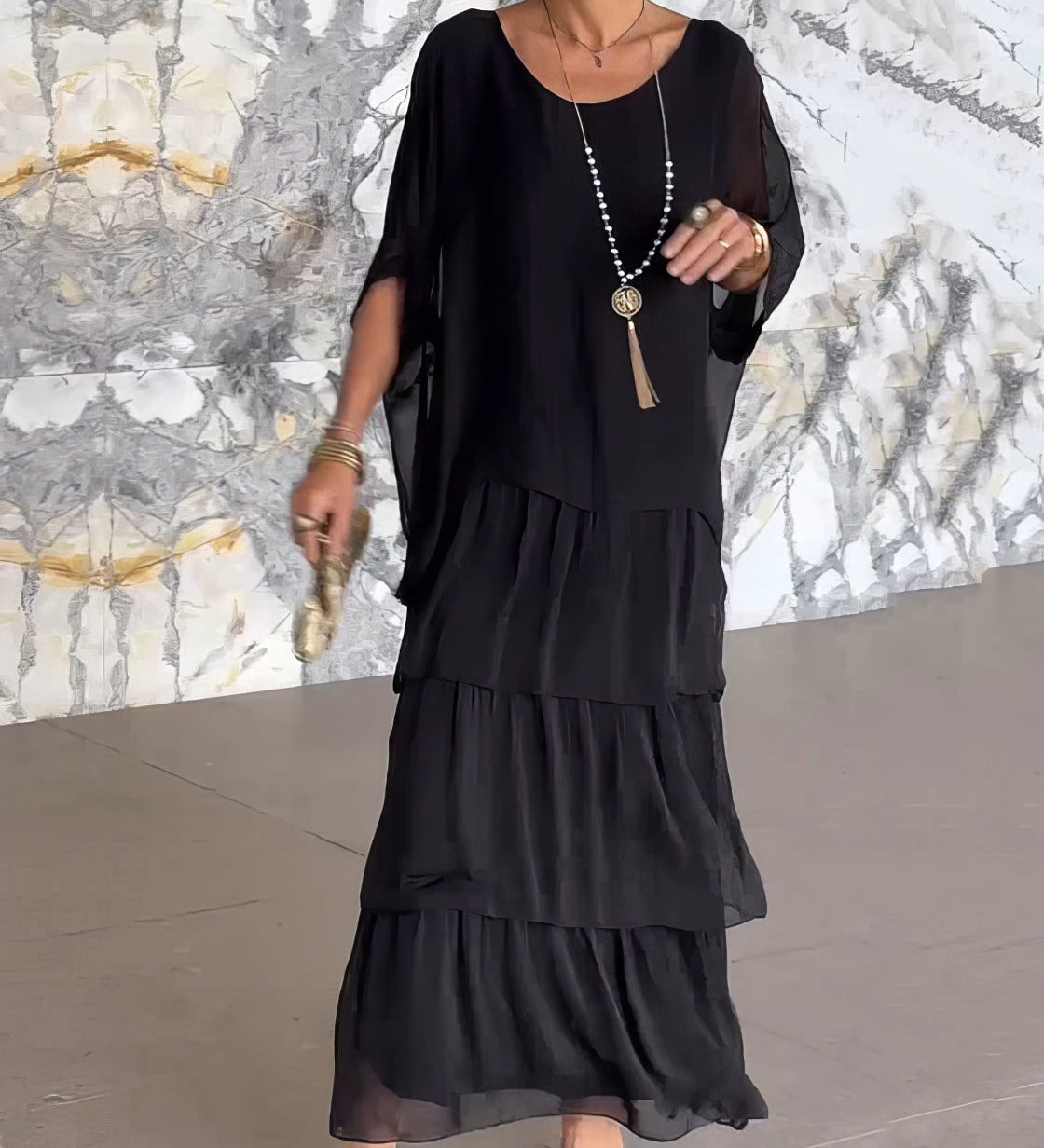 Ljubica | Elegantna maxi haljina, udobna za sve prilike